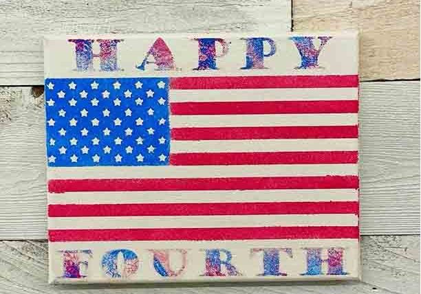 Handmade With Love Flag Painting 2021
